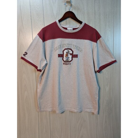 Walt Disney World- Unisex Grey and Dust Red Goofy 1934 Embroidered Graphic, XL - Picture 1 of 6